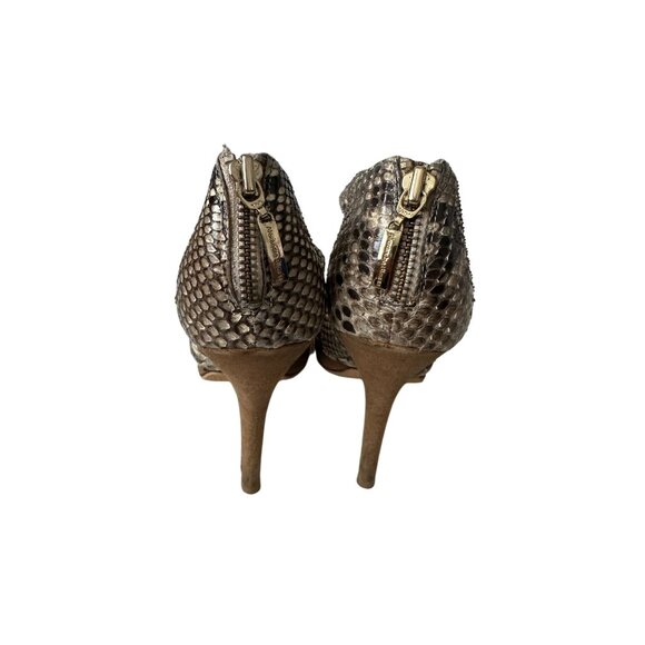 ALEXANDRE BIRMAN Snake Print Leather Heels Size 8 - Picture 6 of 6